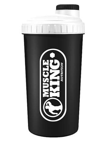 Muscle King Nutrition Screw Cap Shaker 700ml - Black with White Print