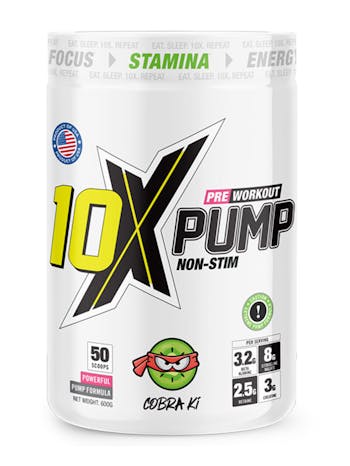 10X Athletic PUMP - Non-Stim Pre Workout - 600g