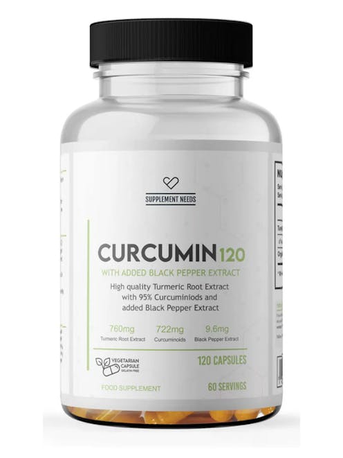 Supplement Needs Curcumin with Black Pepper Extract x 120 Caps