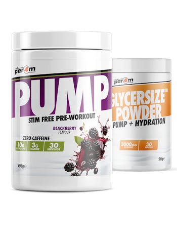 Per4m Pump 495g - Stim Free Pre + Glycersize 90g