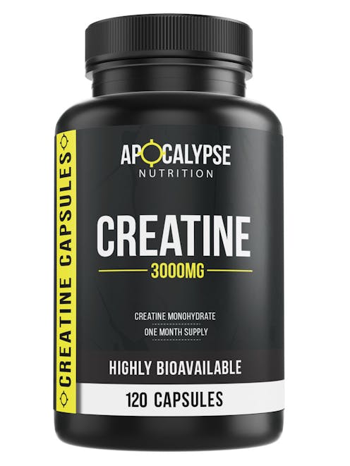Apocalypse Nutrition Creatine 3000mg - Creatine Monohydrate Capsules - 120 Caps