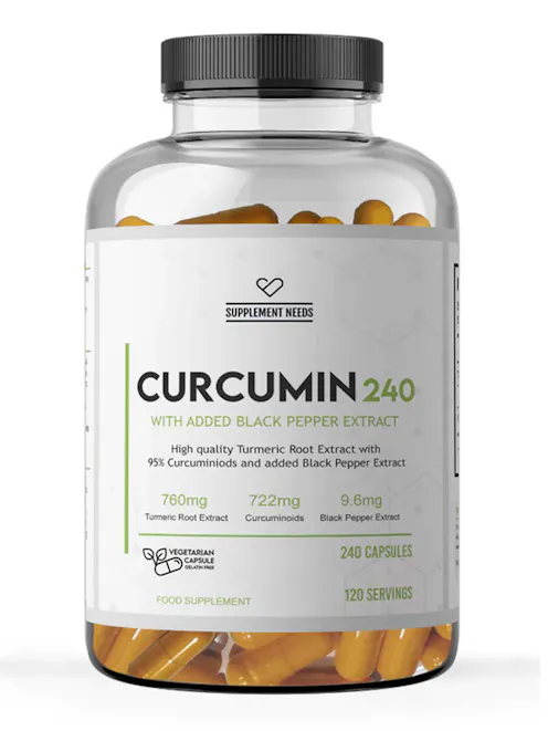 Supplement Needs Curcumin with Black Pepper Extract x 240 Caps