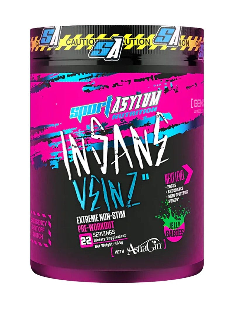 Insane Veinz Extreme Non Stim Pre Workout 484g